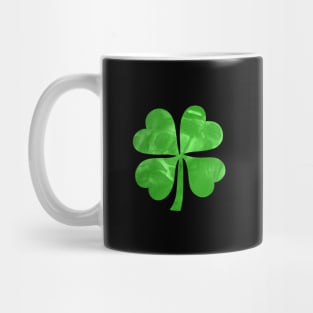 Watercolor green clover with four leaves Mug